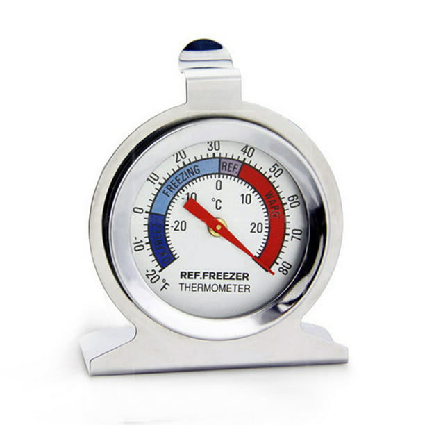 1-5 Refrigerator Freezer Thermometer Fridge DIAL Type Stainless Steel Hang Stand